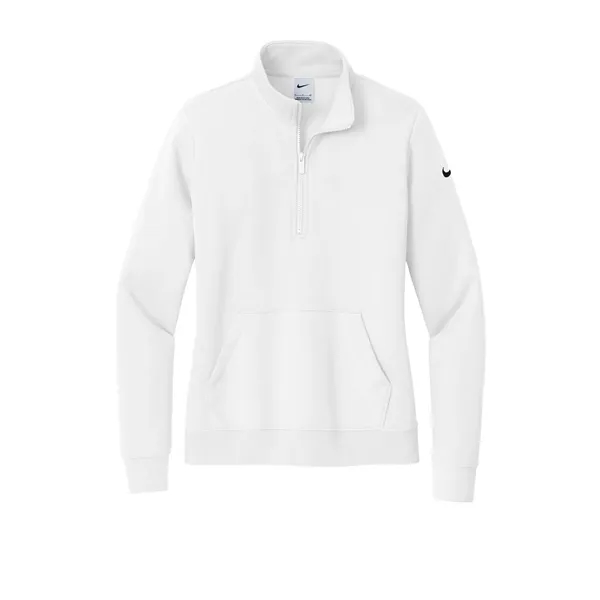 Nike Ladies Club Fleece Sleeve Swoosh 1/2-Zip... from ASI 84863 SanMar