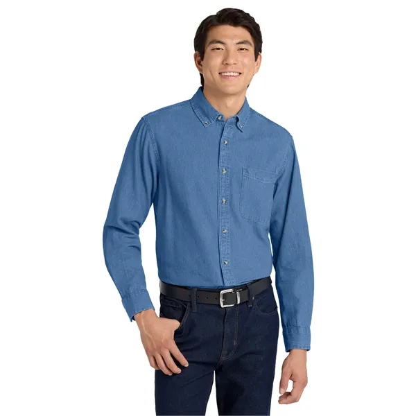 Port Authority Tall Long Sleeve Denim Shirt.... from ASI 84863 SanMar