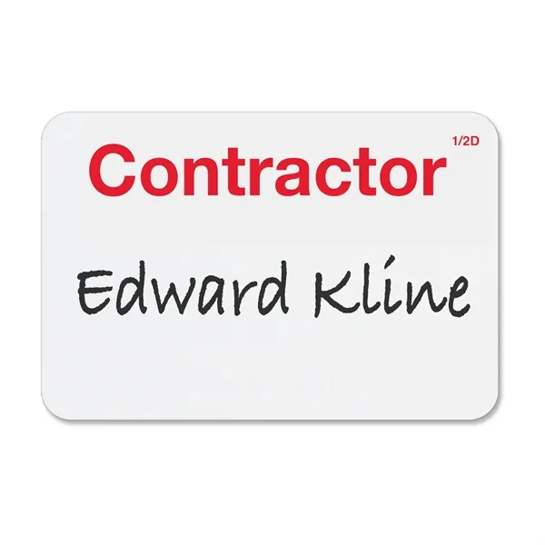 TEMPbadge 2-part expiring badges let you know when a visitor's time... from ASI 79898 Promovision / PROMOVISION