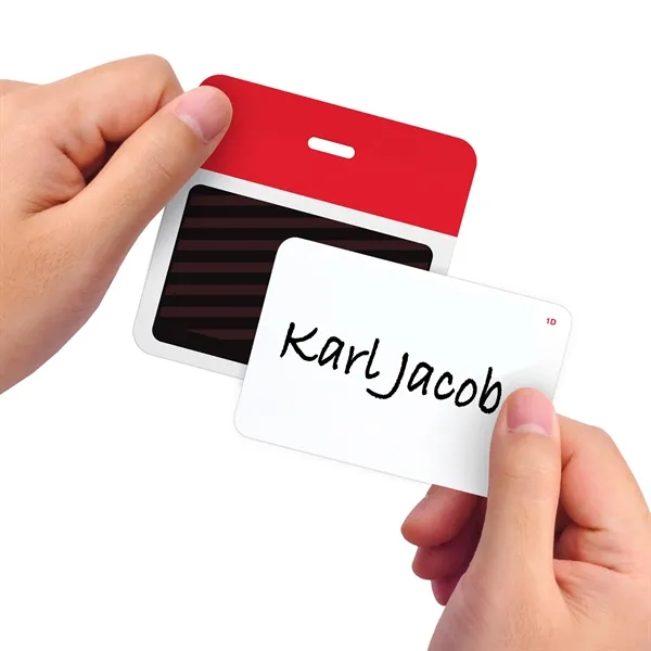 TEMPbadge 2-part expiring badges let you know when a visitor's time... from ASI 79898 Promovision / PROMOVISION