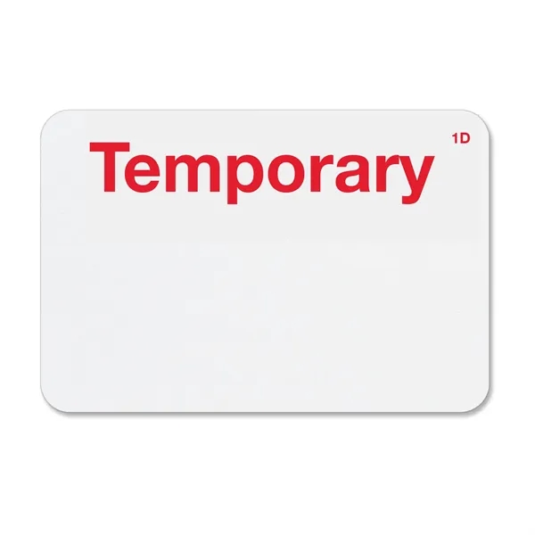 TEMPbadge 2-part expiring badges let you know when a visitor's time... from ASI 79898 Promovision / PROMOVISION
