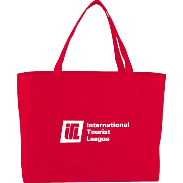 Non-woven shopping tote bag with 19" double handles.... from ASI 66887 PCNA / Bullet