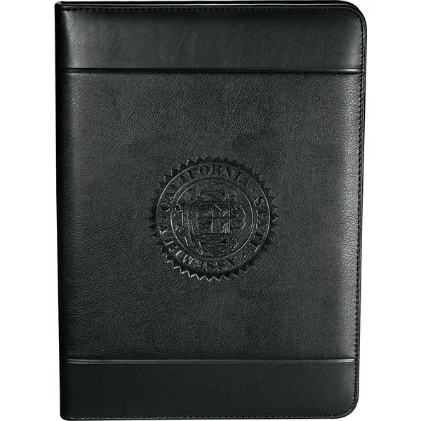 Zippered pad folio with writing pad, pen loop, document pocket, two... from ASI 66887 PCNA / Leeds