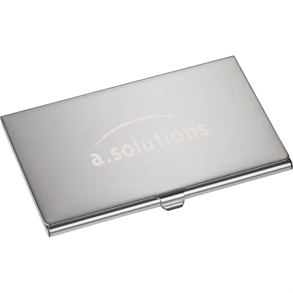 Stainless steel business card holder with mirror finish and room for... from ASI 66887 PCNA / Bullet