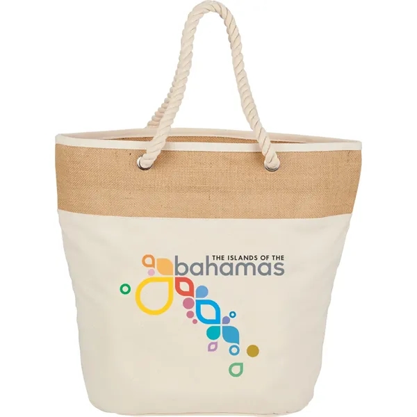 Cotton canvas rope tote with jute accent.... from ASI 66887 PCNA / Leeds
