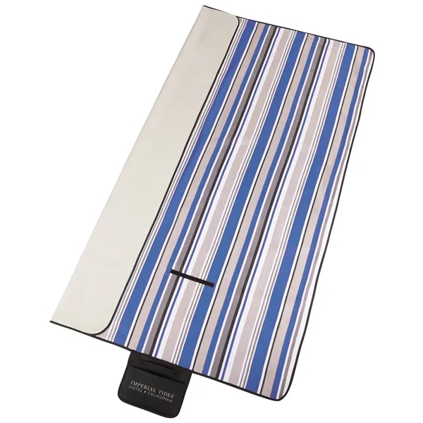 60" x 80" oversized striped picnic and beach blanket.... from ASI 66887 PCNA / Leeds