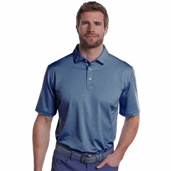 Men's striped polo shirt made of polyester and spandex jersey.... from ASI 66887 PCNA / Trimark