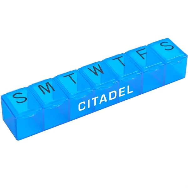 7-day pill storage box with hinged, snap-up lid.... from ASI 66887 PCNA / Bullet