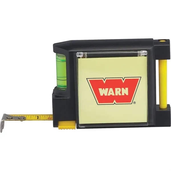 10 foot, retractable tape measure with built-in level and yellow sticky... from ASI 66887 PCNA / Bullet