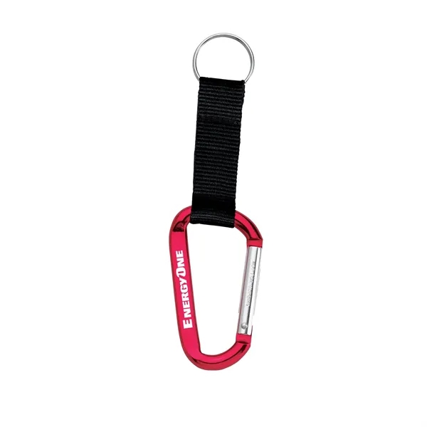 Large carabiner key ring with woven nylon strap.... from ASI 66887 PCNA / Bullet