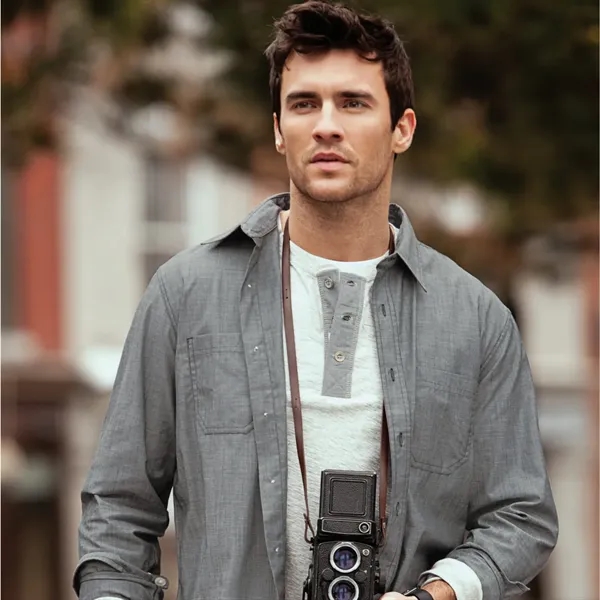 Men's button up shirt with pockets... from ASI 66887 PCNA / Trimark