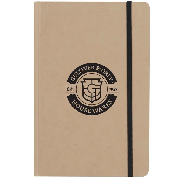 5.5" x 8.5" recycled cardboard notebook with 80 ruled sheets and... from ASI 66887 PCNA / Bullet