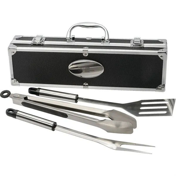3 piece BBQ set with aluminum case, stainless steel spatula, fork... from ASI 66887 PCNA / Bullet