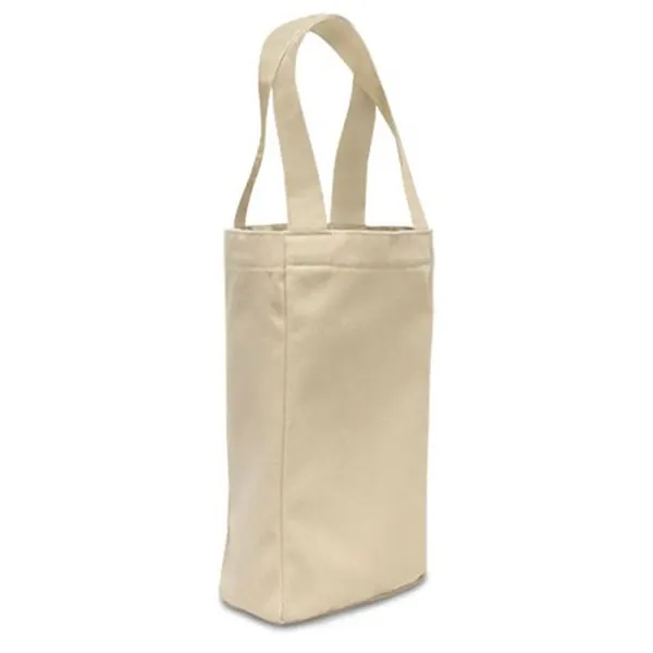 Two Bottle Wine Tote. 10 ounce cotton canvas. 3" bottom and... from ASI 89380 Staton Corporate and Casual