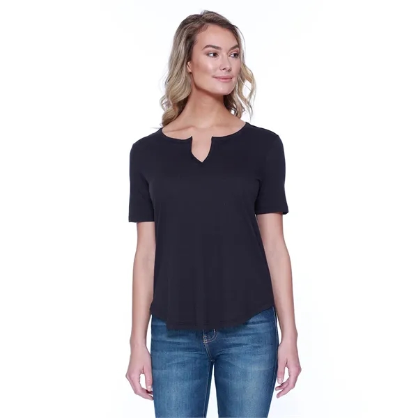 Womens CVC Slit V-Neck... from ASI 89380 Staton Corporate and Casual