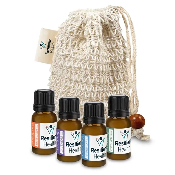 Self-care set includes a loofah bag, and 4 essential oil aromas... from ASI 73497 Natural Trends