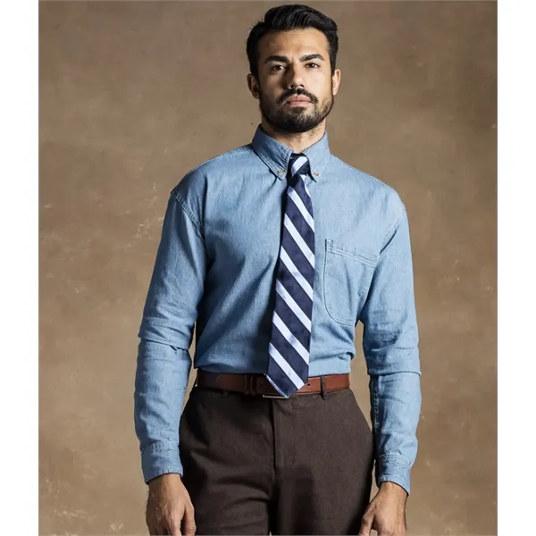 Men's Long Sleeve Denim Shirt. 6.5 ounce. 100% soft washed cotton... from ASI 89380 Staton Corporate and Casual / Staton®