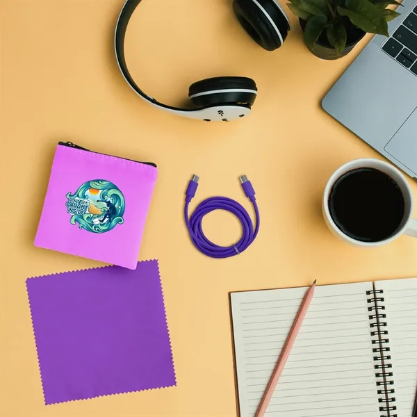 Colorful RPET C to C Cable & Cloth Set... from ASI 30208 A P Specialties / AP Specialties