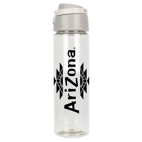 24-ounce water bottle with a flip-top lid, handle, and translucent body.... from ASI 57653 Gold Bond