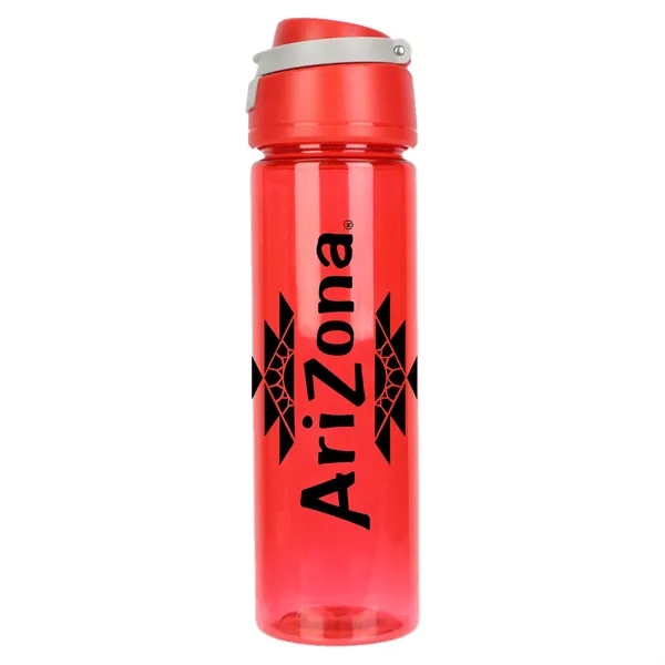 24-ounce water bottle with a flip-top lid, handle, and translucent body.... from ASI 57653 Gold Bond