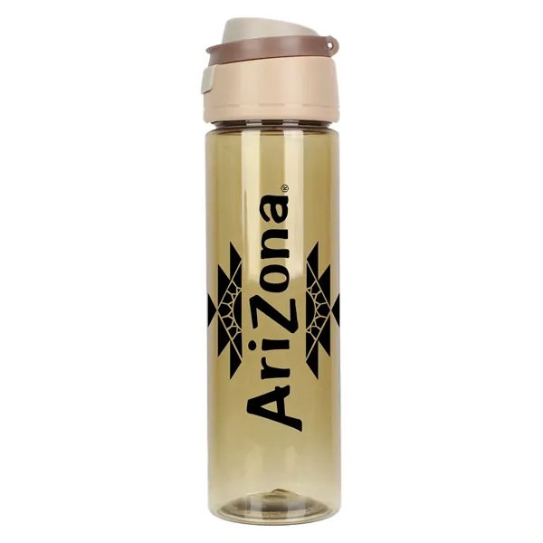 24-ounce water bottle with a flip-top lid, handle, and translucent body.... from ASI 57653 Gold Bond