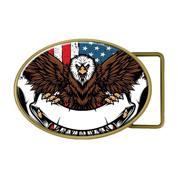 With a full color imprint and classic shape, these belt buckles... from ASI 61966 HPG / BCG Creations HPG Gold