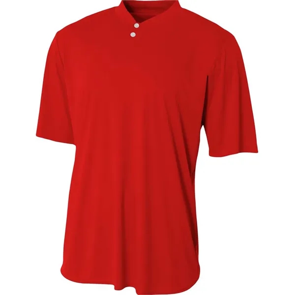 A4 Tek Two Button Henley Shirt. 4 ounce. 100% micro poly... from ASI 89380 Staton Corporate and Casual / Staton®
