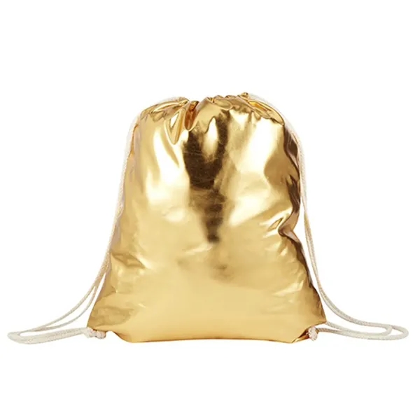 PU leather drawstring backpack with metallic design and dual shoulder straps.... from ASI 57800 Gordon Sinclair / Gordon Sinclair®