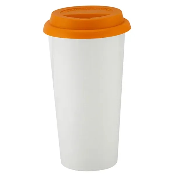 16 oz. double wall ceramic tumbler with silicone sipping lid.... from ASI 57800 Gordon Sinclair / Gordon Sinclair®