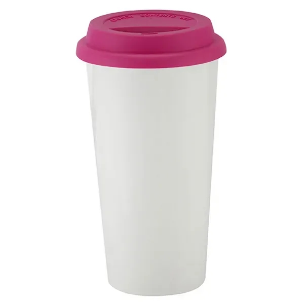 16 oz. double wall ceramic tumbler with silicone sipping lid.... from ASI 57800 Gordon Sinclair / Gordon Sinclair®
