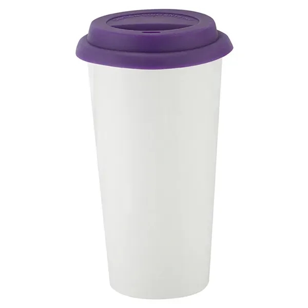 16 oz. double wall ceramic tumbler with silicone sipping lid.... from ASI 57800 Gordon Sinclair / Gordon Sinclair®