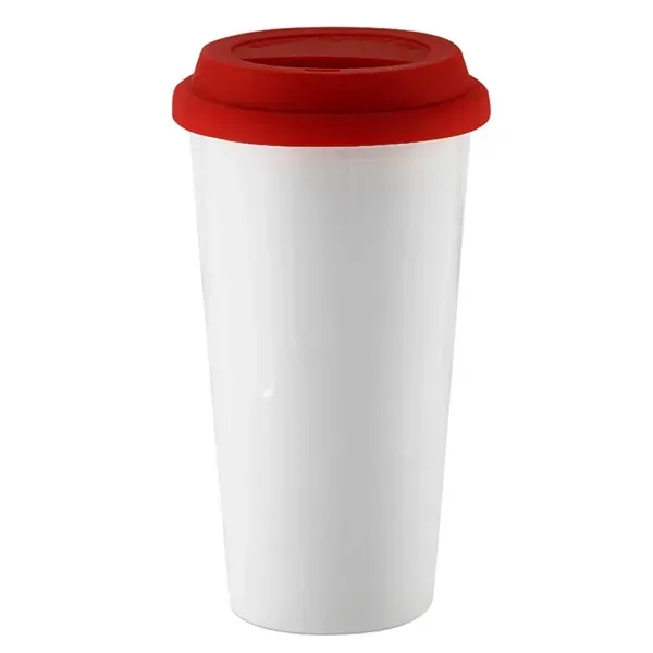 16 oz. double wall ceramic tumbler with silicone sipping lid.... from ASI 57800 Gordon Sinclair / Gordon Sinclair®