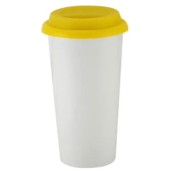 16 oz. double wall ceramic tumbler with silicone sipping lid.... from ASI 57800 Gordon Sinclair / Gordon Sinclair®
