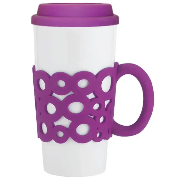 16 oz. unce single wall tumbler with silicone lid and handle.... from ASI 57800 Gordon Sinclair / Gordon Sinclair®