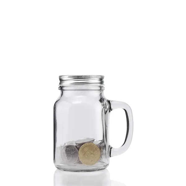 20 ounce vintage glass mason jar with threaded aluminum lid, handle... from ASI 57800 Gordon Sinclair / Gordon Sinclair®