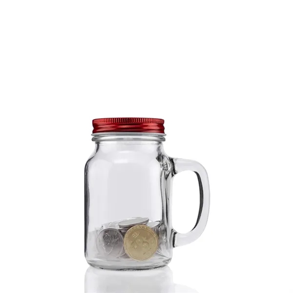 20 ounce vintage glass mason jar with threaded aluminum lid, handle... from ASI 57800 Gordon Sinclair / Gordon Sinclair®