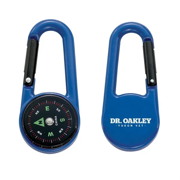 High-grade aluminum carabiner compass available in four colors with a black... from ASI 46170 Compass Industries Inc