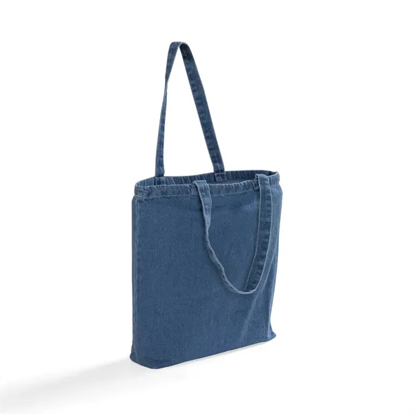 Heavy 10 oz denim tote with 17" cotton handles and large... from ASI 67557 LimeLight Ent / Limelight USA