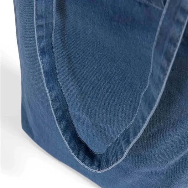 Heavy 10 oz denim tote with 17" cotton handles and large... from ASI 67557 LimeLight Ent / Limelight USA