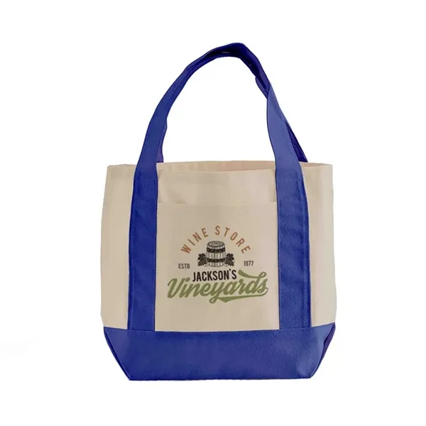 Compact 10 oz cotton tote with front pocket and wide handles.... from ASI 67557 LimeLight Ent / Limelight USA