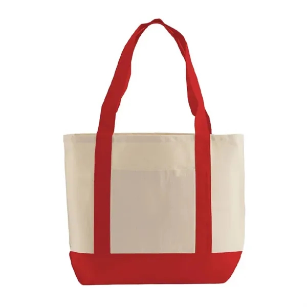Compact 10 oz cotton tote with front pocket and wide handles.... from ASI 67557 LimeLight Ent / Limelight USA