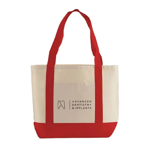 Compact 10 oz cotton tote with front pocket and wide handles.... from ASI 67557 LimeLight Ent / Limelight USA