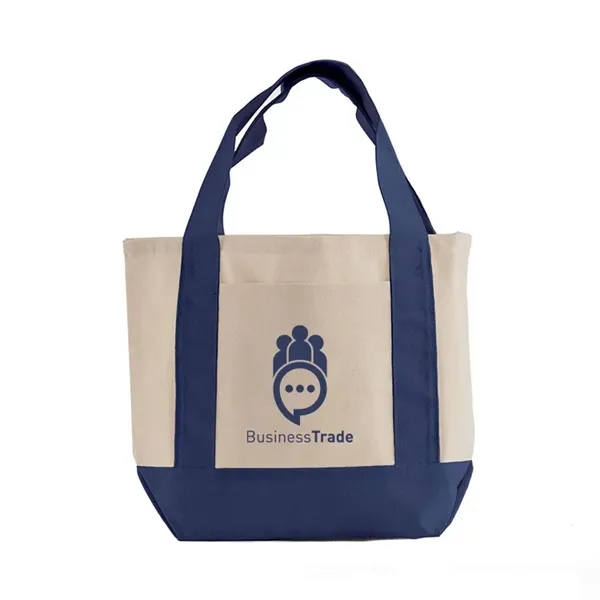 Compact 10 oz cotton tote with front pocket and wide handles.... from ASI 67557 LimeLight Ent / Limelight USA