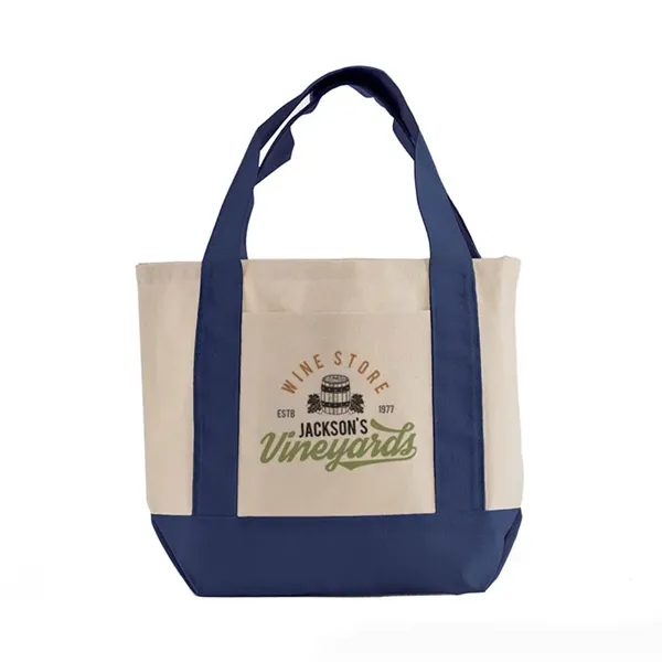 Compact 10 oz cotton tote with front pocket and wide handles.... from ASI 67557 LimeLight Ent / Limelight USA