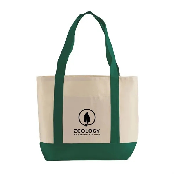 Compact 10 oz cotton tote with front pocket and wide handles.... from ASI 67557 LimeLight Ent / Limelight USA