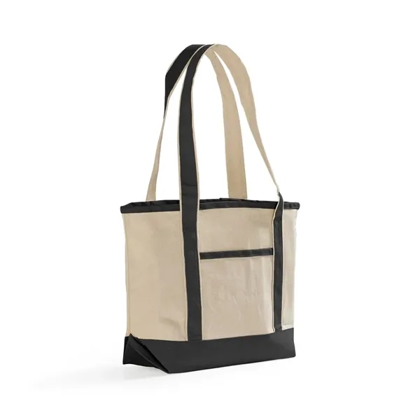 12oz cotton tote with zip pocket, contrast trim, and large imprint... from ASI 67557 LimeLight Ent / Limelight USA