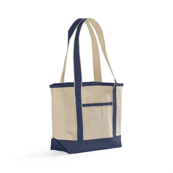 12oz cotton tote with zip pocket, contrast trim, and large imprint... from ASI 67557 LimeLight Ent / Limelight USA
