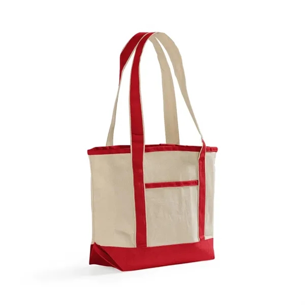 12oz cotton tote with zip pocket, contrast trim, and large imprint... from ASI 67557 LimeLight Ent / Limelight USA