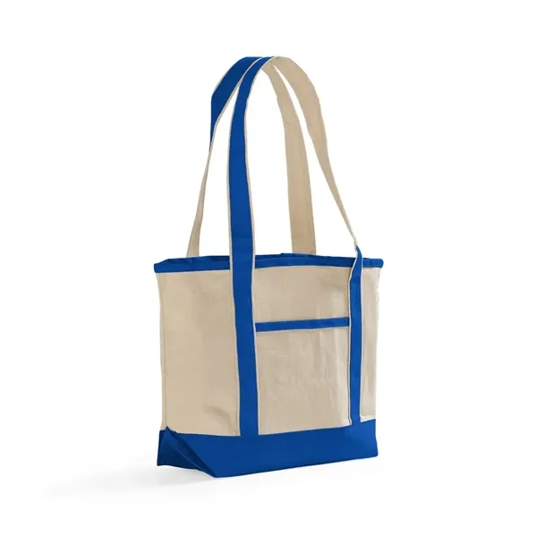 12oz cotton tote with zip pocket, contrast trim, and large imprint... from ASI 67557 LimeLight Ent / Limelight USA