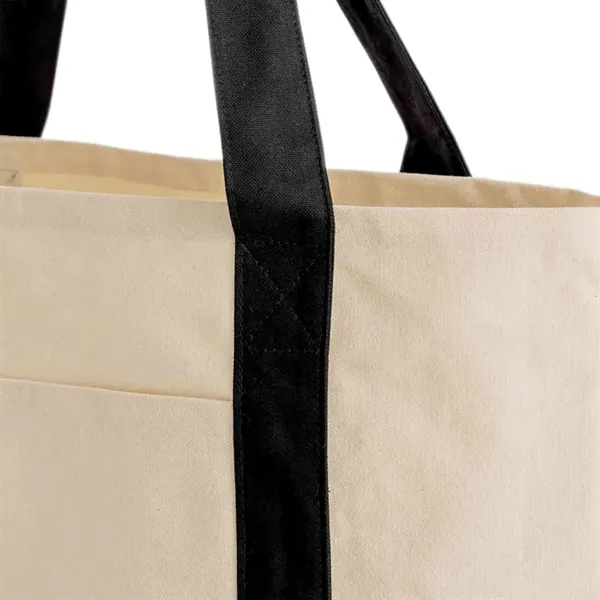 Spacious 10 oz cotton tote with large front pocket and shoulder... from ASI 67557 LimeLight Ent / Limelight USA